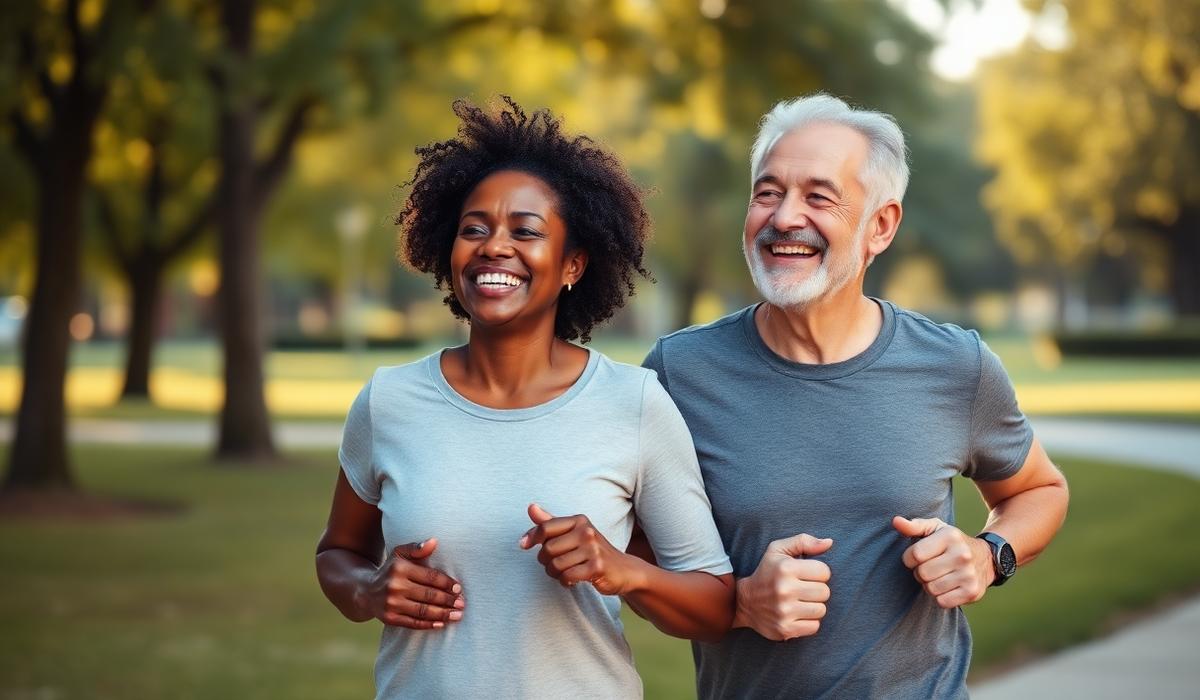 Happy healthy couple enjoying an active lifestyle after using GlycoMelt